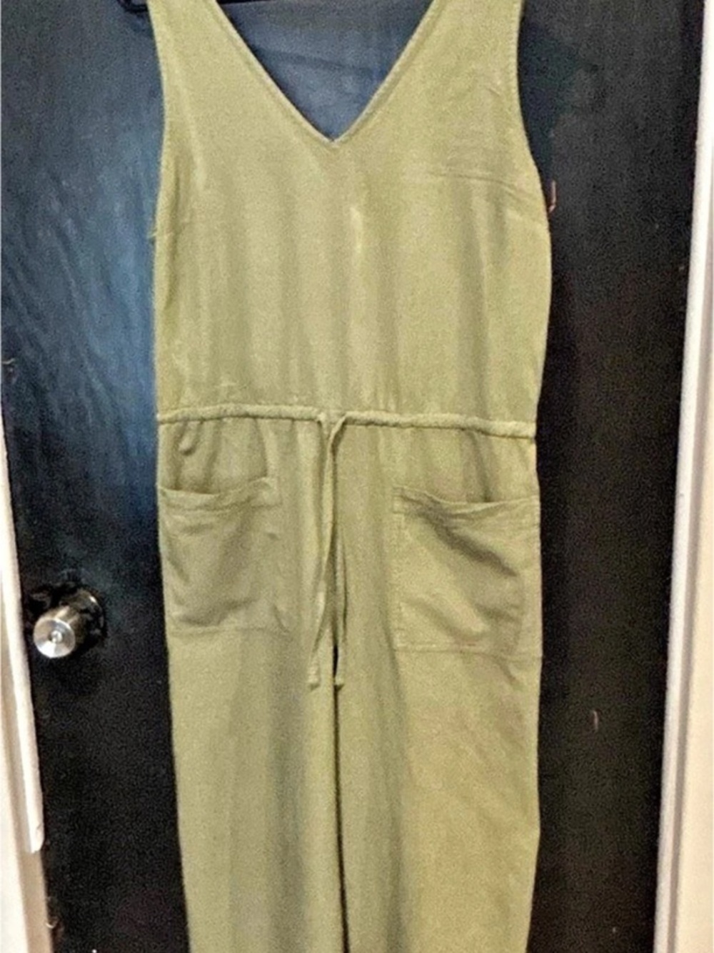 Old Navy Sleeveless Utility Twill Jumpsuit Green
